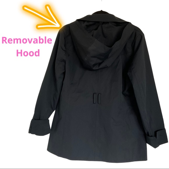 Ellen Tracy Jacket with Hood - Black - Picture 2 of 14